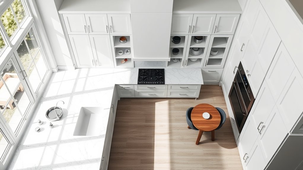 assess kitchen space layout
