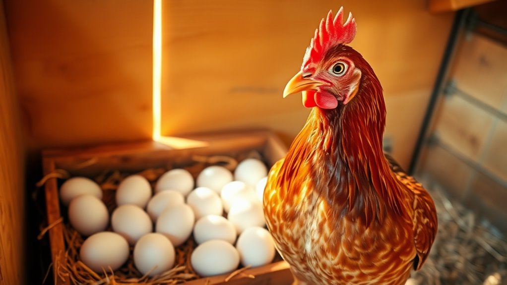 average hen lays 250 300