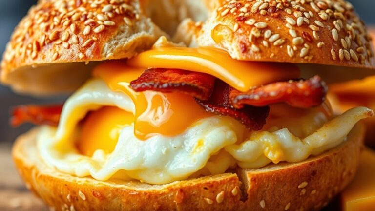 bacon egg cheese bagel calories