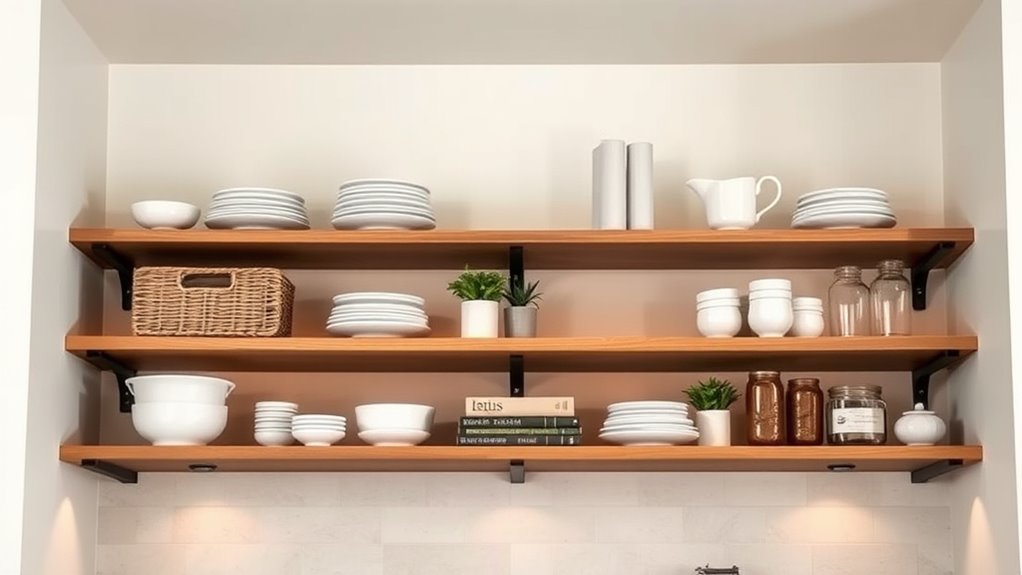 balanced harmonious shelf styling