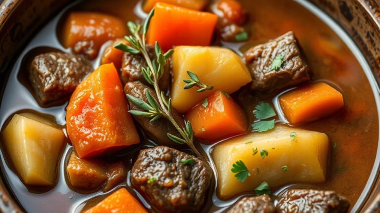 beef stew calorie information