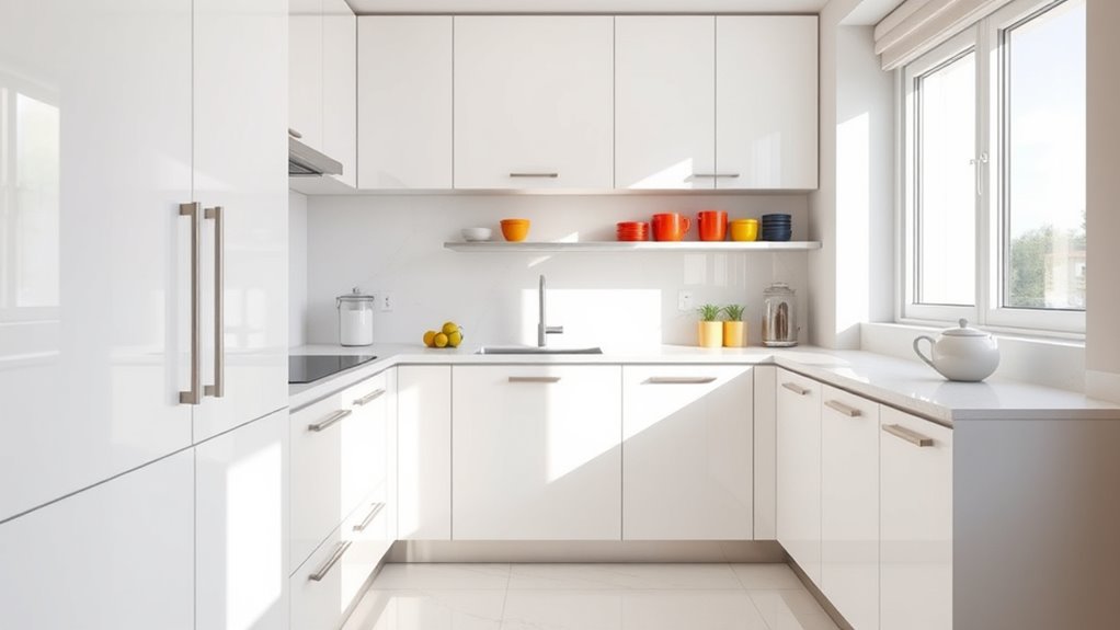 bright colors enhance spaciousness