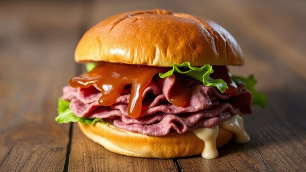 classic roast beef sandwich calories