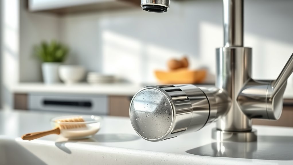 clean kitchen faucet heads