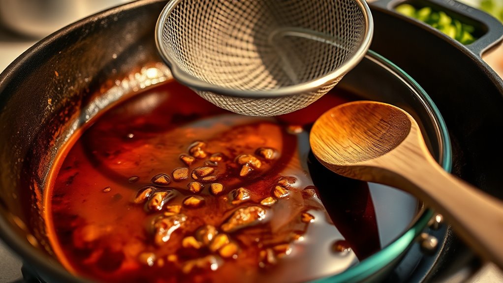 collect and strain drippings