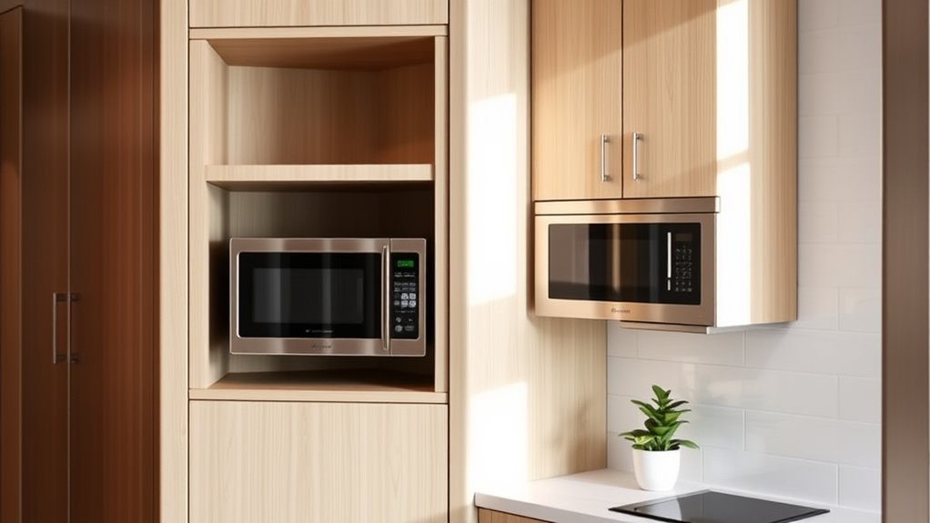 creative microwave placement ideas