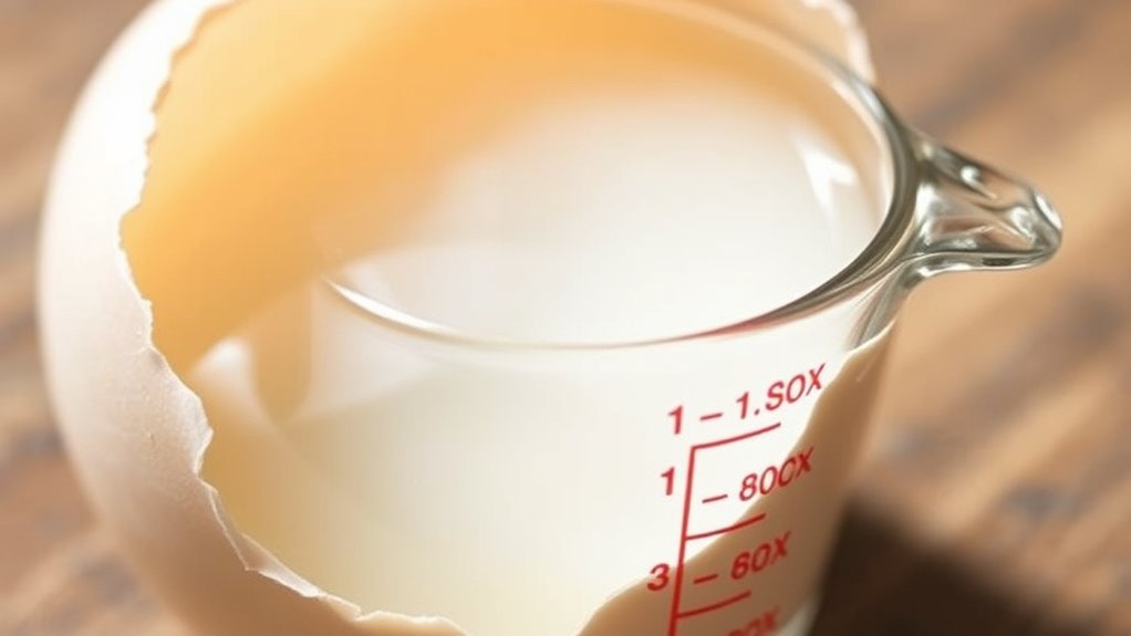 egg white volume estimation