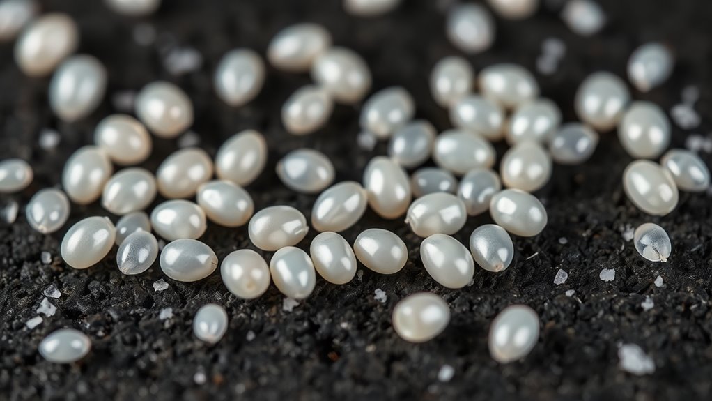flea eggs resemble salt grains