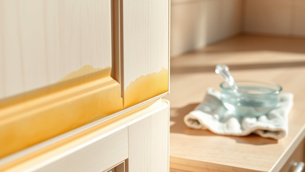 grease accumulation on cabinets