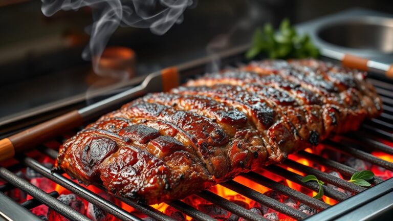 grill brisket with charcoal