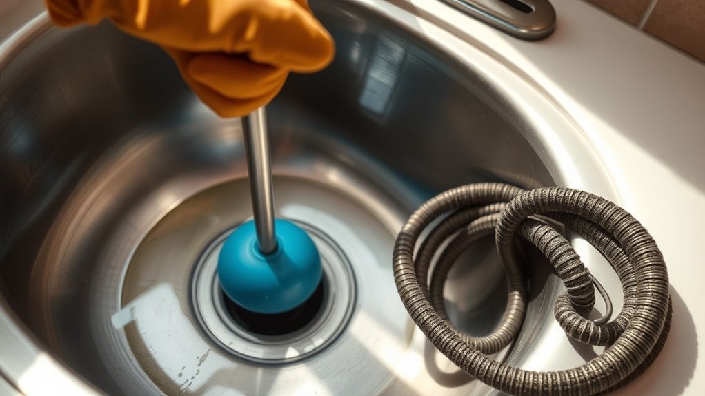 identify kitchen sink blockage