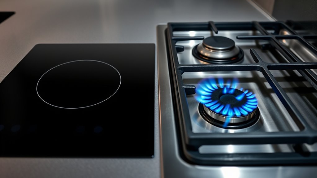 induction efficiency versus gas