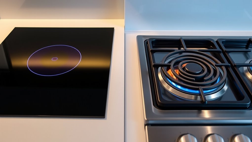 induction heats cookware directly