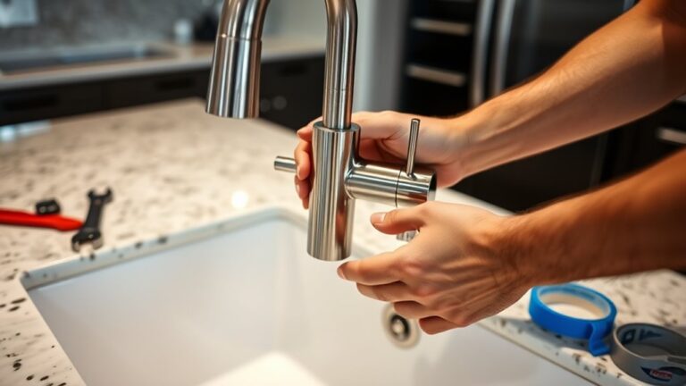 install kitchen faucet easily