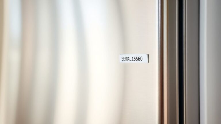 locate fridge serial number