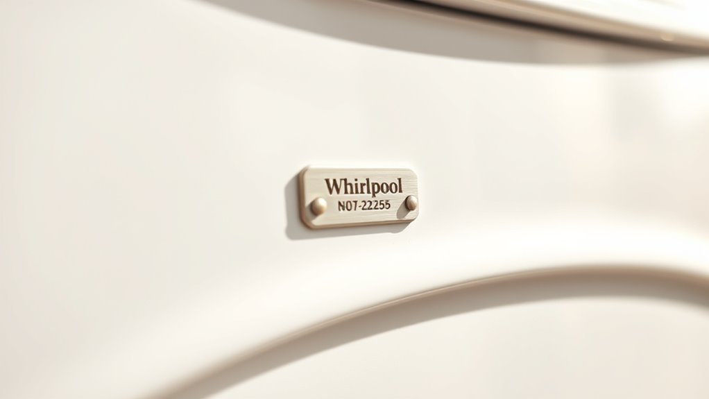 locate whirlpool serial number