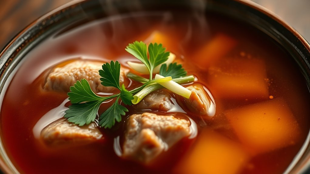 low calorie beef broth option
