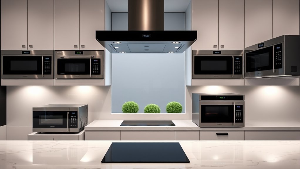 microwaves with built in hoods