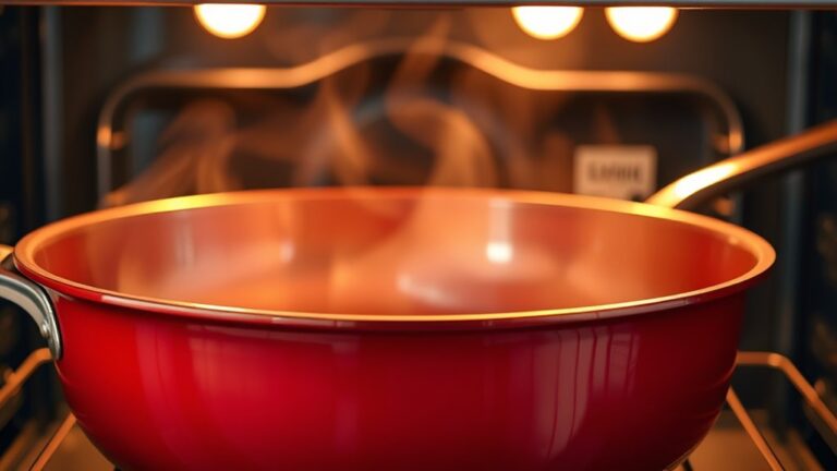 oven safe red copper pan
