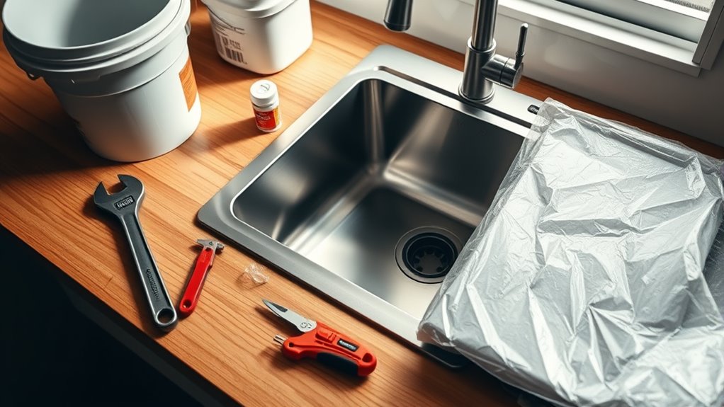 prepare tools and area