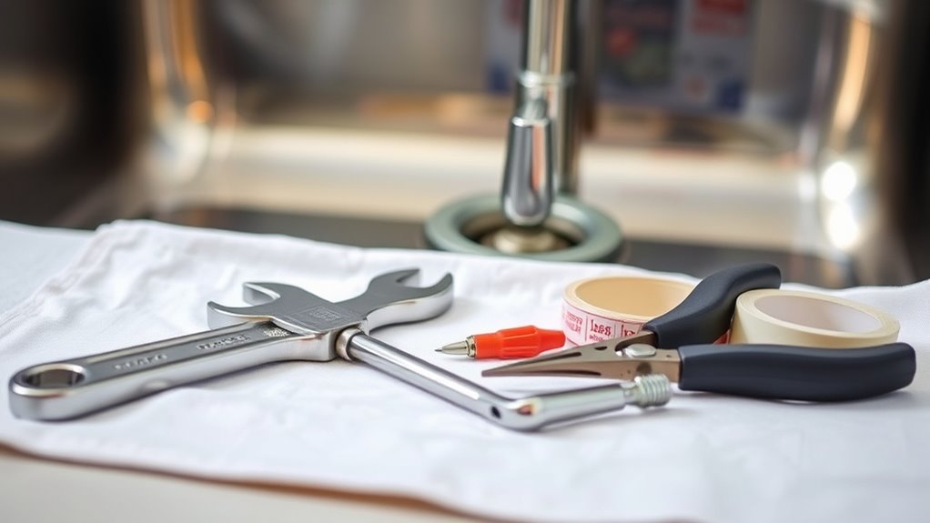 prepare tools for faucet removal