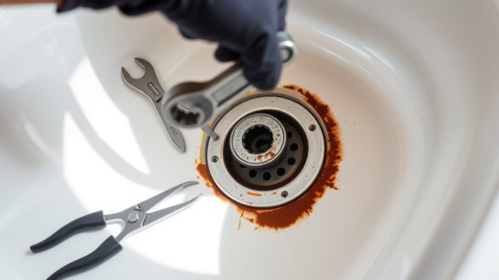 prepare workspace for drain removal