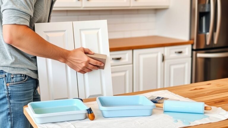 repainting kitchen cabinets easily