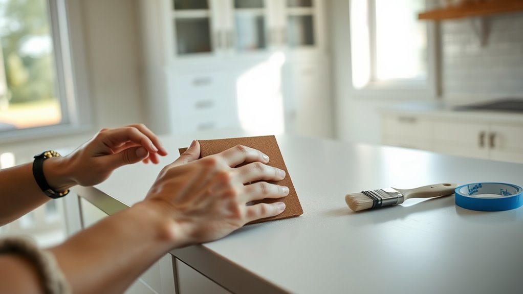 repainting kitchen cabinets preparation