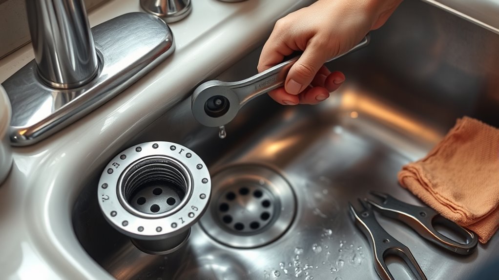 replace kitchen sink drain