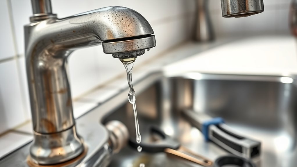 replace leaking kitchen faucet