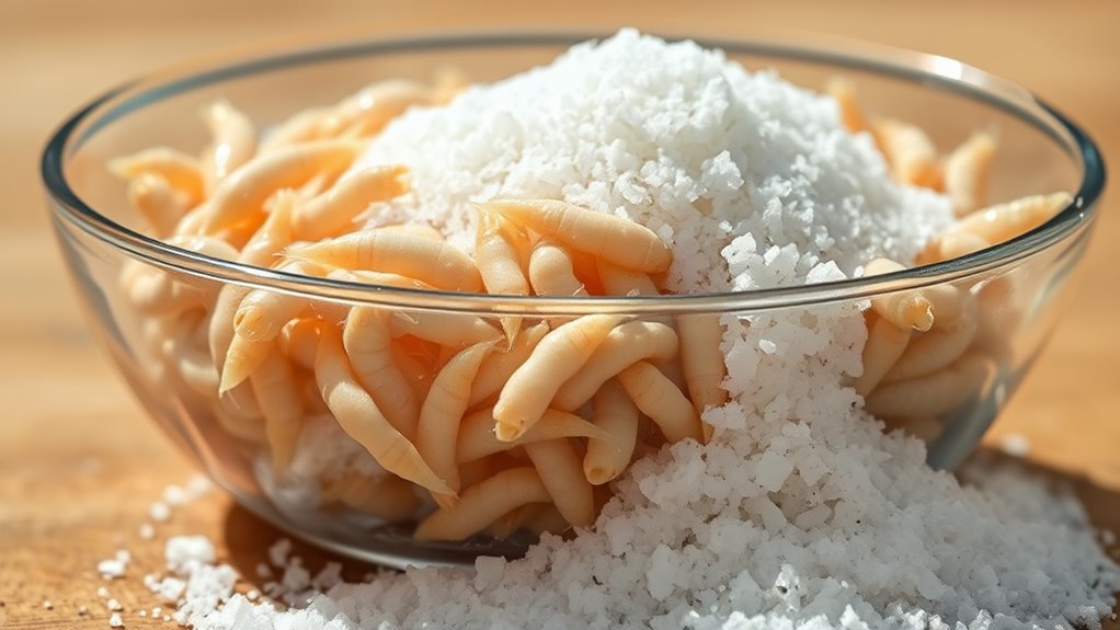 salt effectively kills maggots