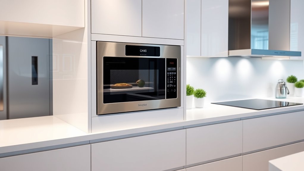 sleek built in microwave options