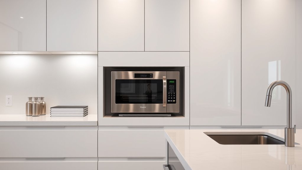 sleek functional kitchen integration