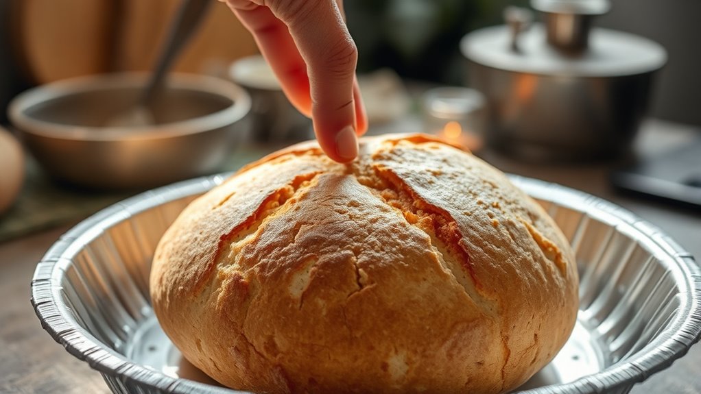 sourdough baking in aluminum