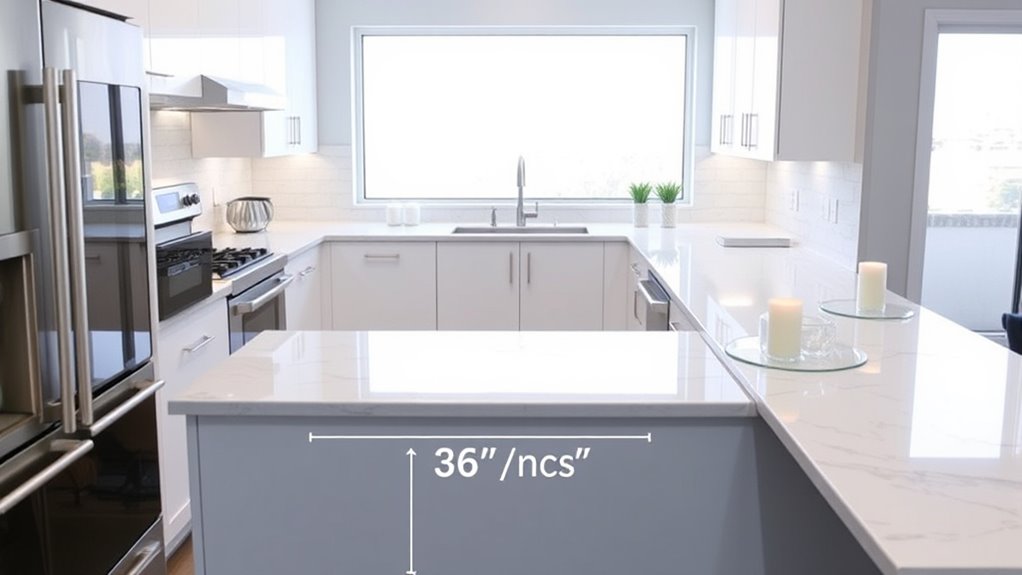 standard kitchen counter height