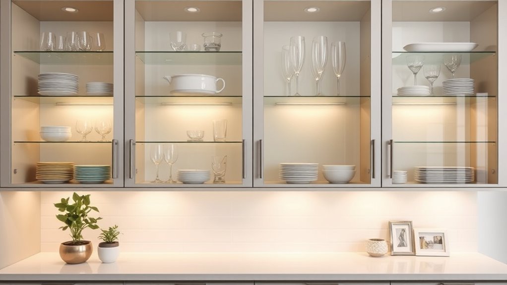 stylish glass cabinet decor