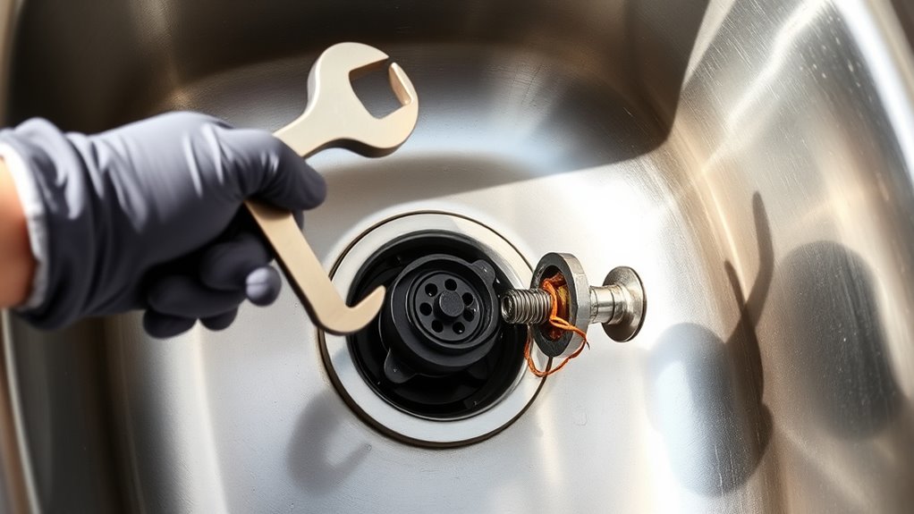unclog kitchen sink disposal