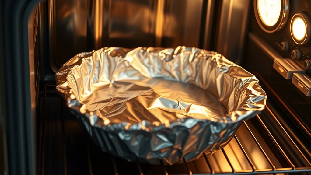 use foil pans cautiously